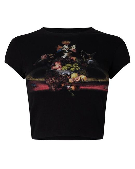 Vivienne Westwood Black Viv Orb Baby Tee Ld64