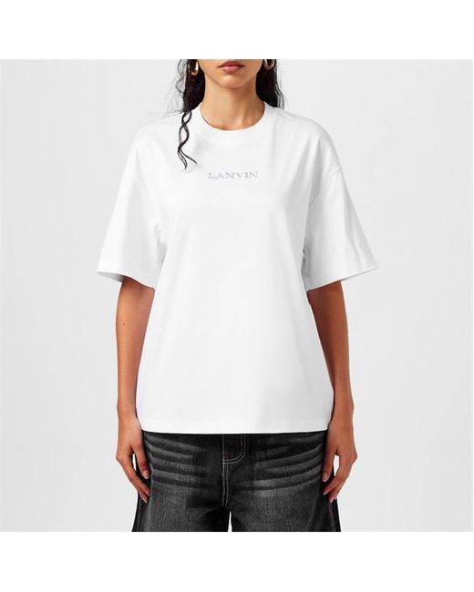 Lanvin White Logo T-shirt Ld43