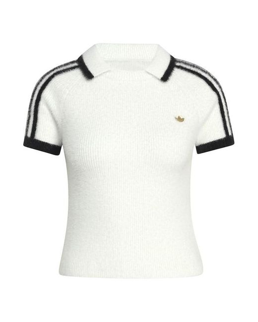 Adidas Originals White Short Sleeve Polo Shirt