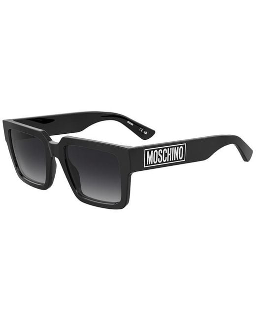 Moschino Black Round Sunglasses for men