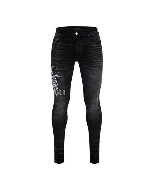 Amiri Black Cherub Jeans Sn42 for men