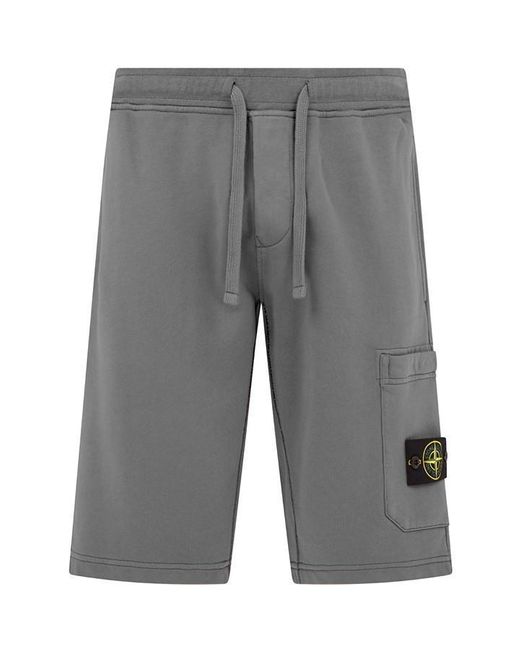 Stone Island Gray Cargo Bermuda Shorts for men