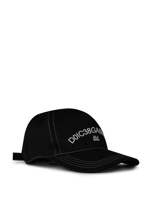 Dolce & Gabbana Black Dg Rapper Hat Sn42 for men