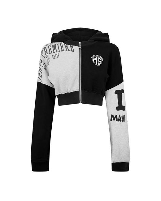 MARINE SERRE Black Graphic Full Zip Hoodie