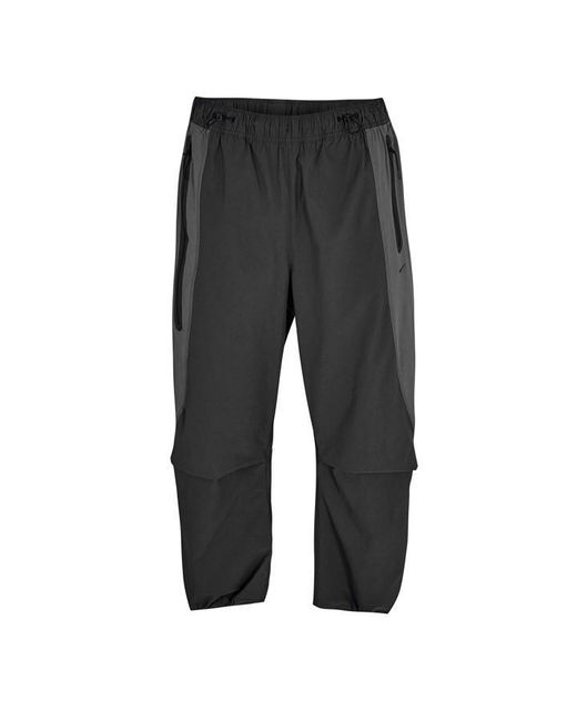 Nike Gray Woven Tech Pro Closed Hem Tracksuit Joggers for men