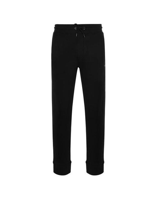 Emporio Armani Black Logo Cuffed joggers for men