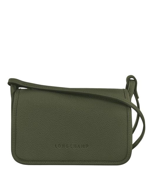 Longchamp Green Le Foulonne Wallet On Chain Bag