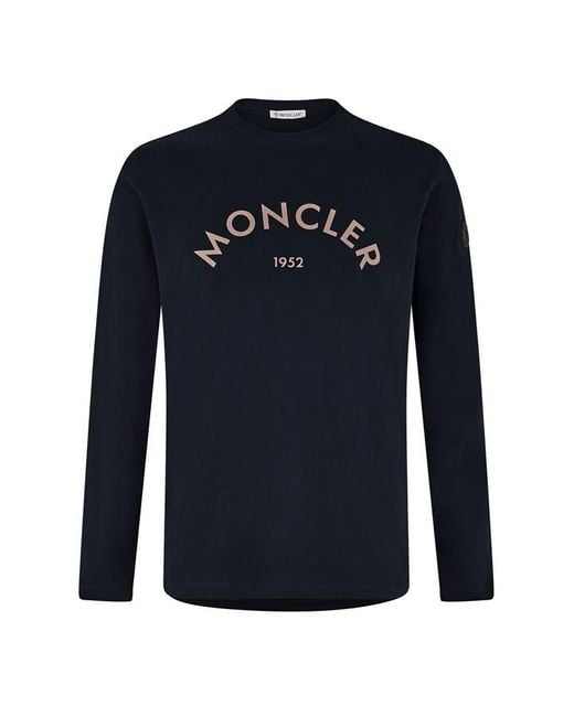 Moncler Blue Edit Ls Tee for men