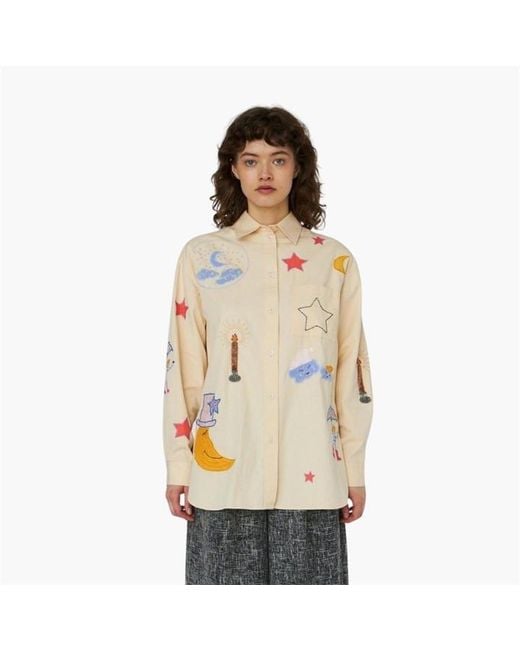 Stella Nova Metallic Bead Embellished Shirt