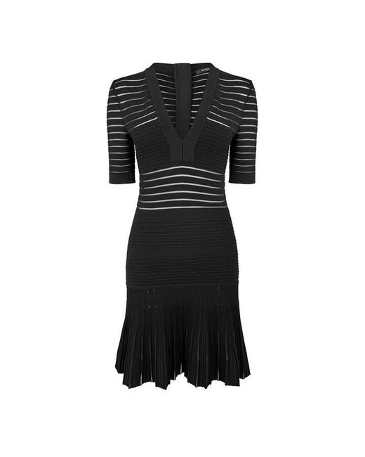 Balmain Black Knt Dress Ld63