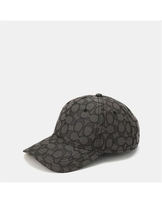 COACH Black Signature C Cotton Jacquard Baseball Cap