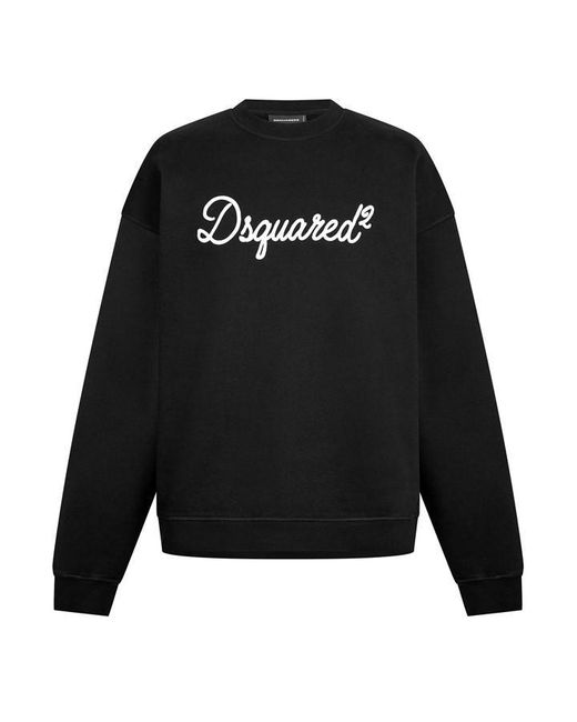 DSquared² Blue Dsq Big Signature Crew Sweatshirt for men