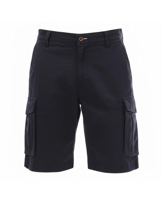 Gant Blue Relaxed Fit Twill Cargo Shorts for men