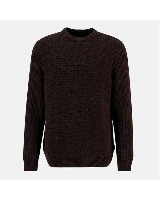 Barbour Black Cleveland Crew Neck Jumper for men