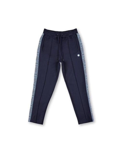 Pretty Green Blue Eclipse Paisley Open Hem Woven Joggers for men