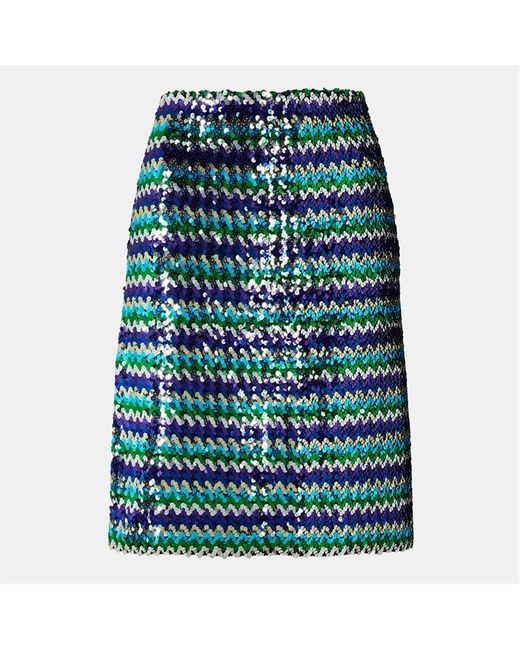 Gucci Blue Tailored Midi Skirt