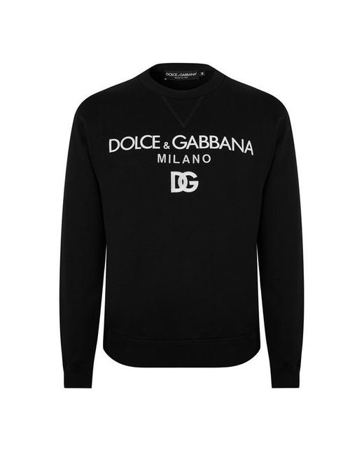 Dolce & Gabbana Black Dg Ess Logo Sweat Sn44 for men
