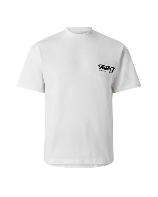 MKI Miyuki-Zoku White Stack Oversized Fit T-Shirt for men
