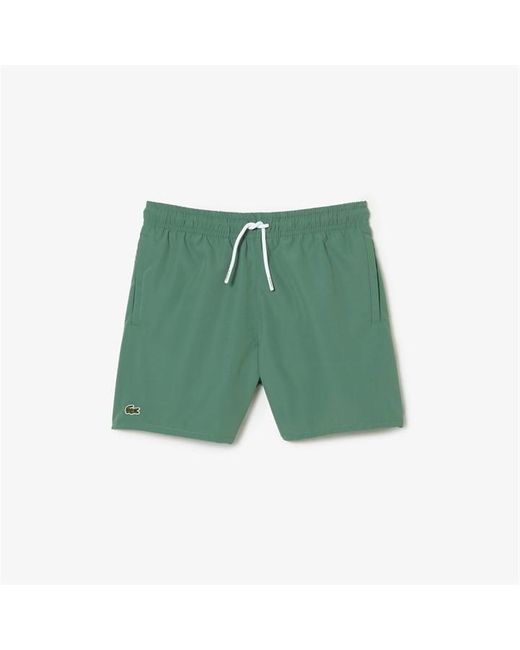 Lacoste Green Quick-Dry Solid Swim Shorts for men