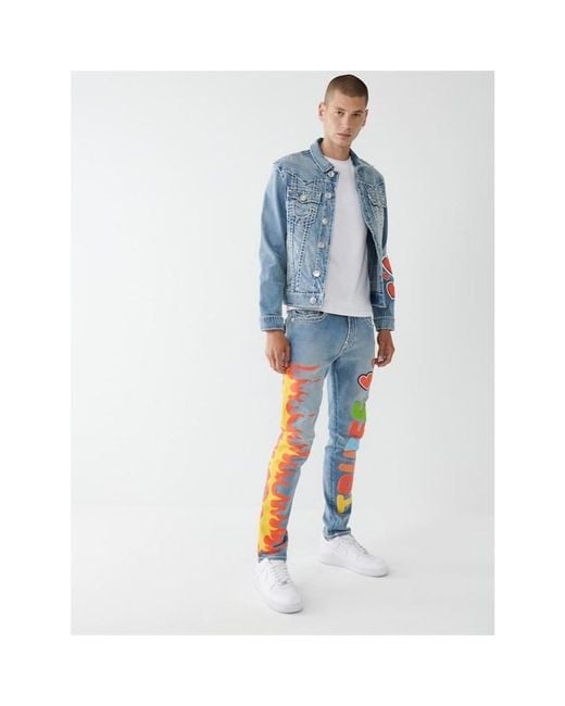 True Religion Blue Skinny Fit Jeans for men