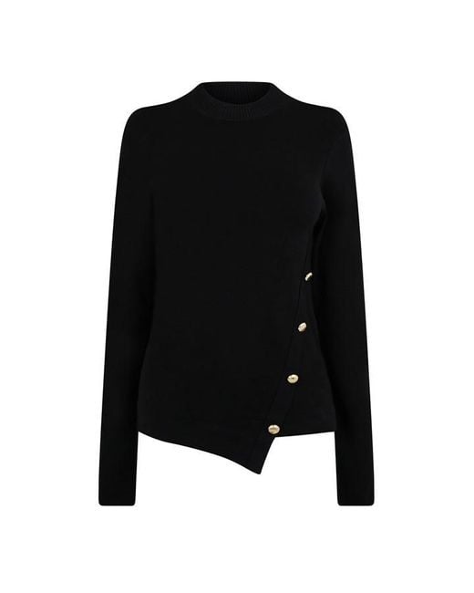 Barbour Black Callie Asymmetric Jumper