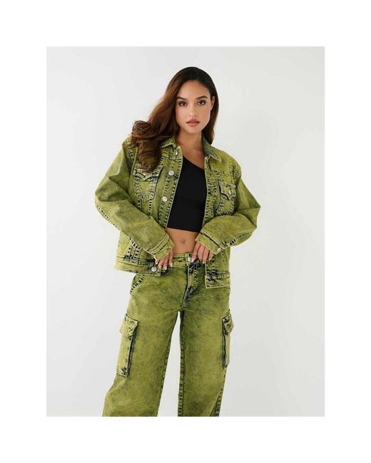 True Religion Green Jimmy Overdye Big T Jacket