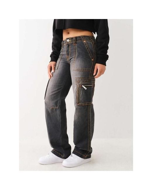 True Religion Black Zpr Mltry Cargo