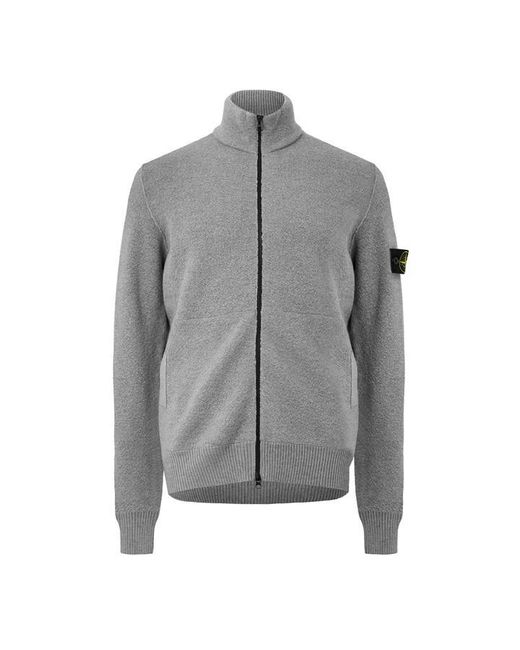 Stone Island Gray Stone Fz Cardi Sn64 for men