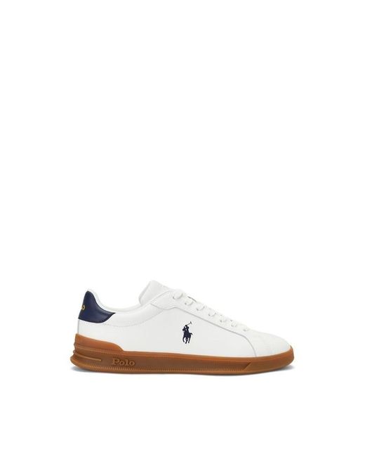 Polo Ralph Lauren White Heritage Court Ii Low Trainers for men