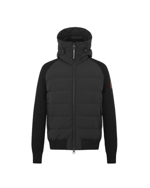 ARCTIC ARMY Black Hooded Long Sleeve Hybrid Jacket for men