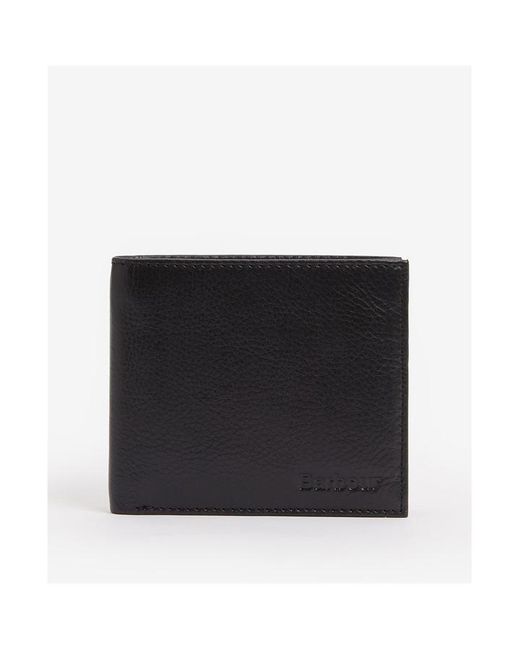 Barbour Gray Colwell Leather Billfold Wallet for men