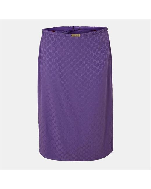 Gucci Purple Flowy Midi Skirt