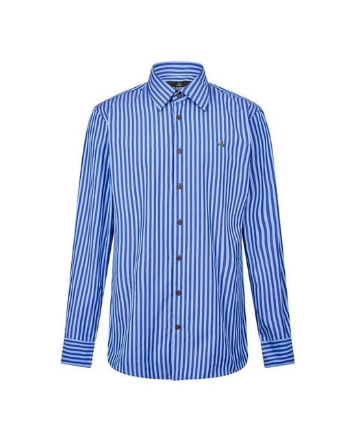 Vivienne Westwood Blue Viv Ghost Shirt Sn61 for men