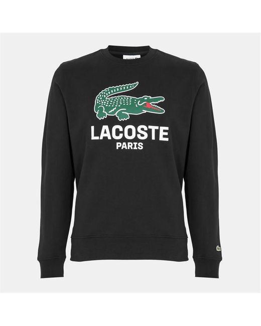 Lacoste Black Crewneck Sweatshirt for men
