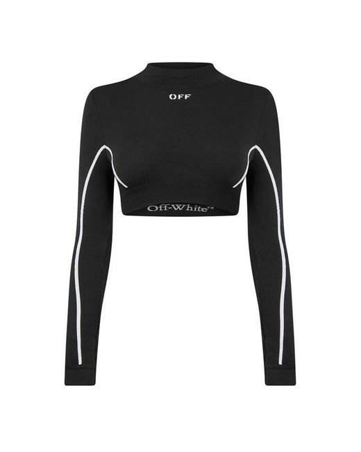 Off-White c/o Virgil Abloh Black Off Ls Smls Crop Ld00