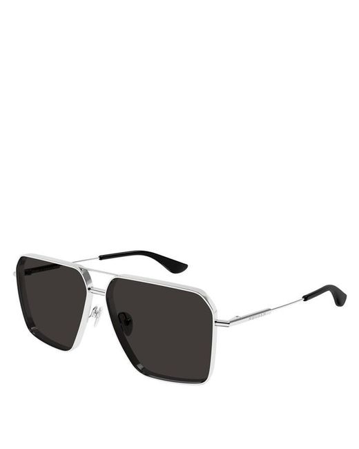 McQueen Black Sun Aviator Sunglasses for men