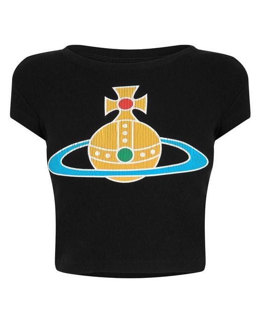 Vivienne Westwood Black Viv Os Baby Tee