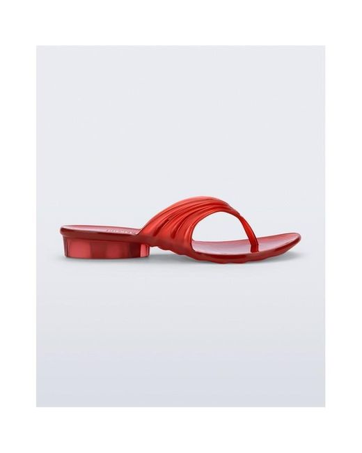 Melissa Red Flexible Flip Flops