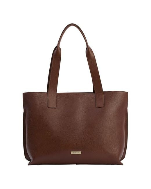 Barbour Brown Alder Leather Tote Bag