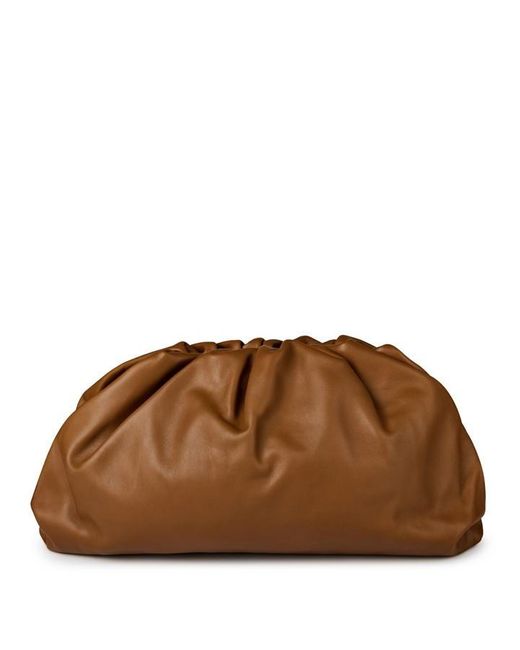 Bottega Veneta Brown Cloud Clutch Bag