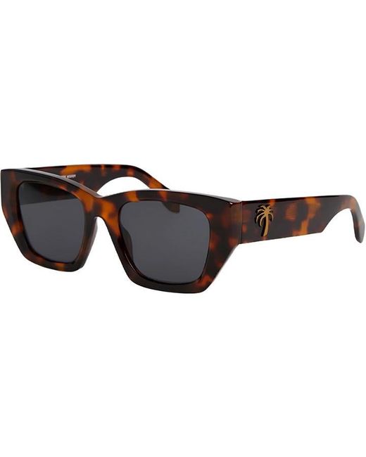 Palm Angels Black Hinkley Rectangle Sunglasses for men