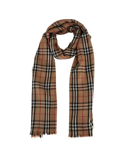 burberry camel check scarf