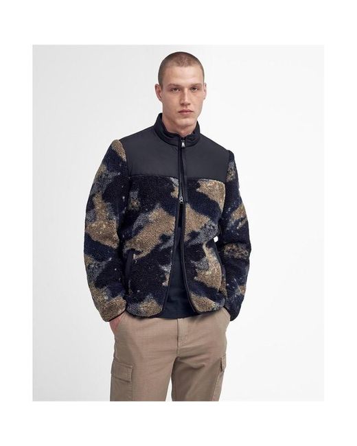 Barbour Blue Camo Drafthouse Fleece for men