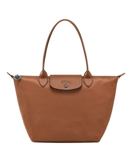 Longchamp Brown Leather Tote Bag
