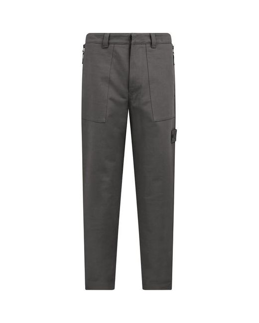 Stone Island Gray Ghost Fatigue Trousers for men