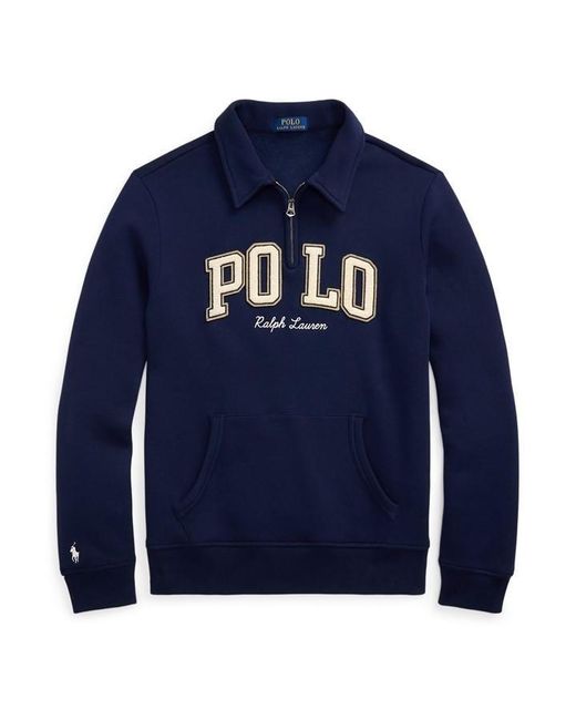 Polo Ralph Lauren Blue 1/4 Zip Fleece for men