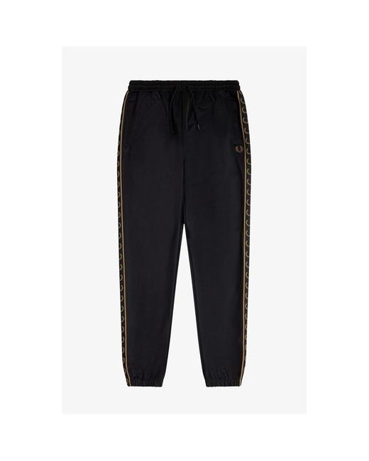 Fred Perry Black Taped Poly Tracksuits for men