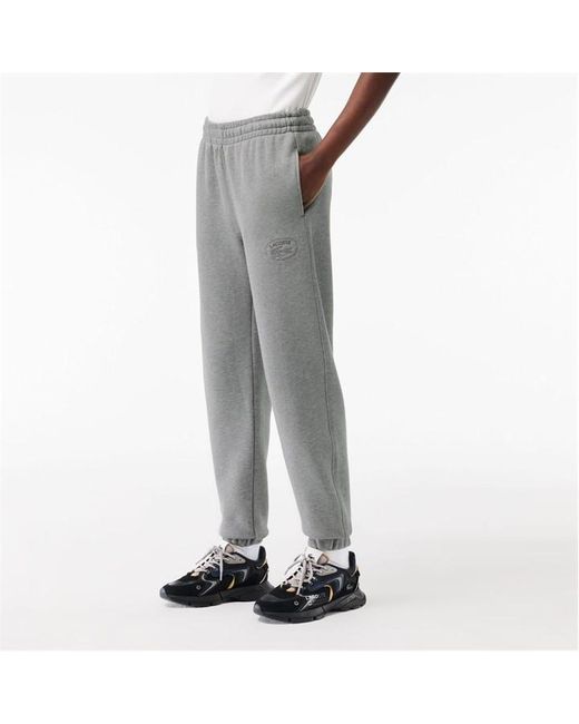Lacoste Gray Leg Embroidered Sweatpants
