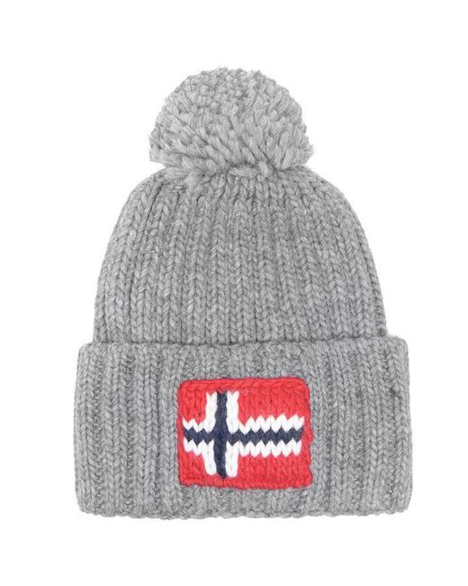 napapijri bobble hat grey