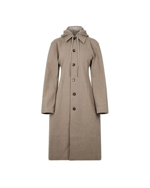 Bottega Veneta Natural Tailored Overcoat